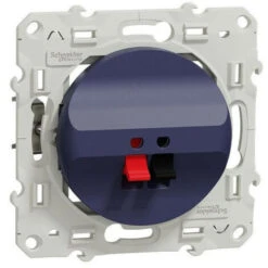 Schneider® Odace Prise Haut Parleur 1 Sortie Cobalt (S550487)