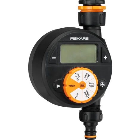 Fiskars Programmateur à 1 Sortie, Pour Toutes Les Tailles De Robinets Courantes, Écran LCD Facile à Lire, Taille Universelle, 380 G, Noir/Orange, 1054791 2 Fiskars Programmateur à 1 Sortie, Pour Toutes Les Tailles De Robinets Courantes, Écran LCD Facile à Lire, Taille Universelle, 380 G, Noir/Orange, 1054791 – Image 2