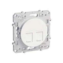Schneider® Prise Doubles RJ45 Multimedia Grade 3 Blanc Schneider Electric Odace