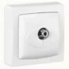 Legrand 086053 Prise TV Simple Type F à Visser - Appareillage Saillie Complet Blanc