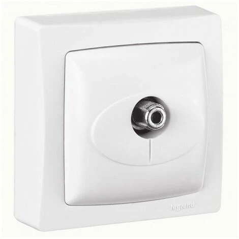 Legrand 086053 Prise TV Simple Type F à Visser - Appareillage Saillie Complet Blanc 1 Legrand 086053 Prise TV Simple Type F à Visser - Appareillage Saillie Complet Blanc