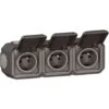Legrand Triple Prise De Courant Horizontale Avec Volet Plexo Complet Saillie -anthracite (070066)