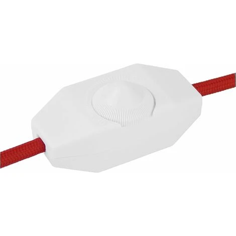 Variateur De Lumière, Interrupteur Rotatif Avec 220-230V Blanc, Bouton Poussoir Pour LED Dimmable 2 Variateur De Lumière, Interrupteur Rotatif Avec 220-230V Blanc, Bouton Poussoir Pour LED Dimmable – Image 2