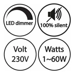Variateur De Lumière, Interrupteur Rotatif Avec 220-230V Blanc, Bouton Poussoir Pour LED Dimmable 7 Variateur De Lumière, Interrupteur Rotatif Avec 220-230V Blanc, Bouton Poussoir Pour LED Dimmable -Legrand || Schneider® Soldes Boutique 58575892 4