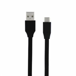 Câble USB-C /USB-A Plat 1 M - Noir