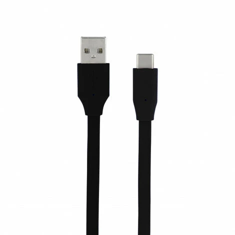 Câble USB-C /USB-A Plat 1 M - Noir 1 Câble USB-C /USB-A Plat 1 M - Noir