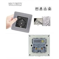 ELLE Panneau De Prises Françaises Type-c+USB16A Type 86, Nombre De Prises : 2 Trous, Nombre De Ports USB : 1, Nombre De Ports Type-c : 1, Sûr Et Ferme(Acier Inoxydable Avec Coins Ronds, Noir) -Legrand || Schneider® Soldes Boutique 59689244 4