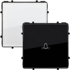 Bouton Poussoir Sonnette Simple Tactile Modern Noir