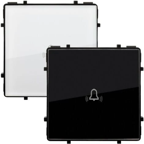 Bouton Poussoir Sonnette Simple Tactile Modern Noir 1 Bouton Poussoir Sonnette Simple Tactile Modern Noir
