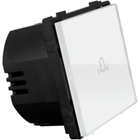 Bouton Poussoir Sonnette Simple Tactile Modern Noir 2 Bouton Poussoir Sonnette Simple Tactile Modern Noir – Image 2