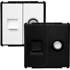 Module Prise RJ45 Internet + Satellite Modern Noir 5 Module Prise RJ45 Internet + Satellite Modern Noir -Legrand || Schneider® Soldes Boutique 5980224 3