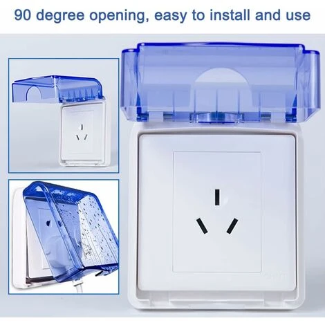 Interrupteur Prise Boîtier étanche, Boîtier étanche Pour Interrupteur Mural 86 Boîtier De Prise étanche, Convient Pour Les Prises De Salle De Bain Accessoire De Salle De Bain Et De Cuisine 95X95X40mm— 3 Interrupteur Prise Boîtier étanche, Boîtier étanche Pour Interrupteur Mural 86 Boîtier De Prise étanche, Convient Pour Les Prises De Salle De Bain Accessoire De Salle De Bain Et De Cuisine 95X95X40mm— – Image 3