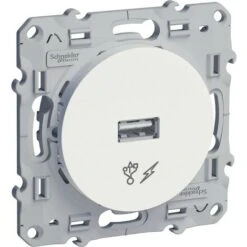 Schneider Electric Prise Alimentation Odace 2 X USB 5V Blanc