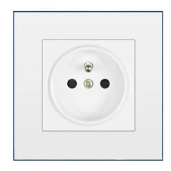 Premier® Union Européenne Prise Européenne 16A Prise Française Ronde 2 Trous 2P+T Panneau Blanc Type 86