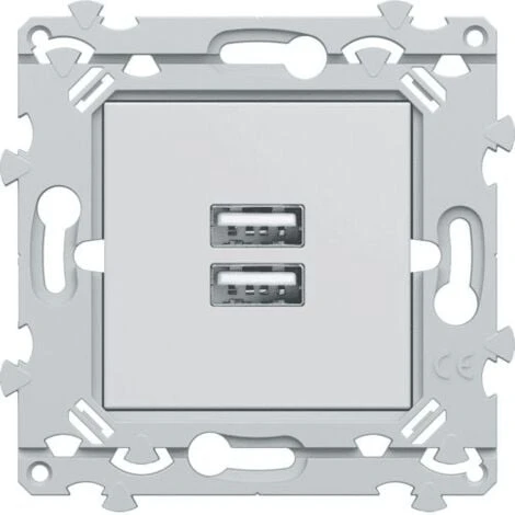 Prise USB Double - 3A - Type A - Essensya - WE112 - Hager 2 Prise USB Double - 3A - Type A - Essensya - WE112 - Hager – Image 2