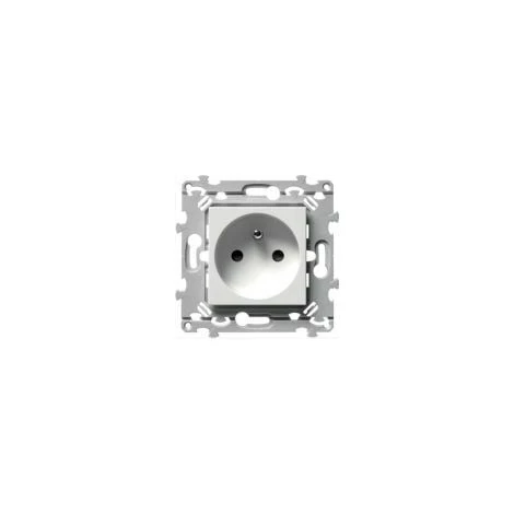 Prise De Courant 2P+T - 250V - 16AX - Blanc - WE100 - Essensya Pure - Hager 1 Prise De Courant 2P+T - 250V - 16AX - Blanc - WE100 - Essensya Pure - Hager