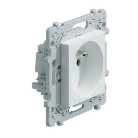 Prise De Courant 2P+T - 250V - 16AX - Blanc - WE100 - Essensya Pure - Hager 3 Prise De Courant 2P+T - 250V - 16AX - Blanc - WE100 - Essensya Pure - Hager – Image 3