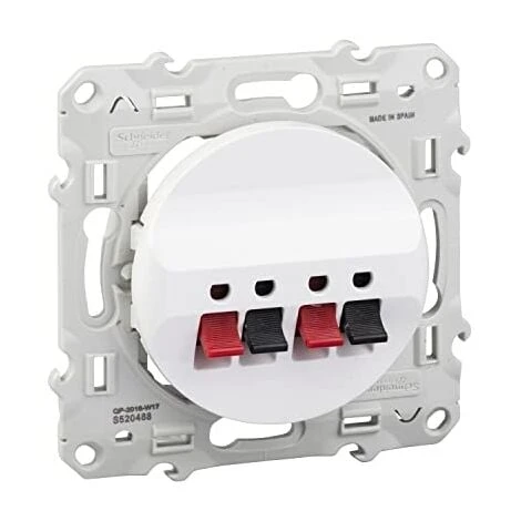 Schneider® SCHNEIDER ODACE PRISE HAUT-PARLEUR BLANC - S520488 1 Schneider® SCHNEIDER ODACE PRISE HAUT-PARLEUR BLANC - S520488
