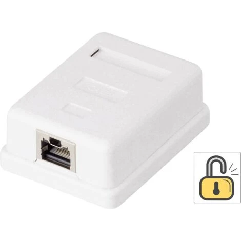Prise Réseau Montage Apparent (en Saillie) CAT 6 1 Port Renkforce KSV-ND10 Blanc 1 Prise Réseau Montage Apparent (en Saillie) CAT 6 1 Port Renkforce KSV-ND10 Blanc