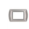 Plaque Métallique Art Compatible Bticino Livinglight L4803te 3modules Argent - 8803-05