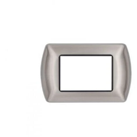 Plaque Métallique Art Compatible Bticino Livinglight L4803te 3modules Argent - 8803-05 1 Plaque Métallique Art Compatible Bticino Livinglight L4803te 3modules Argent - 8803-05