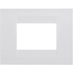 Plaque Geo Gewiss - 3 Modules Blancs En Technopolymère Gw16403tb