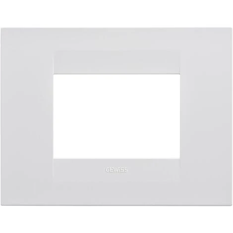 Plaque Geo Gewiss - 3 Modules Blancs En Technopolymère Gw16403tb 1 Plaque Geo Gewiss - 3 Modules Blancs En Technopolymère Gw16403tb