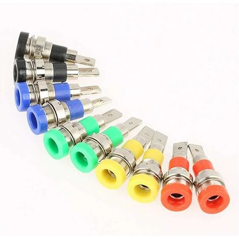 Fiche Banane Connecteurs 4mm,Test De Prise De Panneau De Câblage,pour Haut-Parleur(10 Prise Banane)LO-Ron 4 Fiche Banane Connecteurs 4mm,Test De Prise De Panneau De Câblage,pour Haut-Parleur(10 Prise Banane)LO-Ron – Image 4
