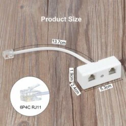 Lot De 5 Répartiteurs Téléphoniques à Deux Voies, Câble RJ11 6P4C, Adaptateur Mural De Téléphone Et Séparateur, Convertisseur Mâle Vers 2 Femelles Pour Ligne Fixe (Blanc)LO-Ron -Legrand || Schneider® Soldes Boutique 63527683 3