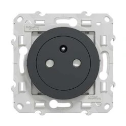Schneider® SCHNEIDER ODACE PRISE DE COURANT 2P+T AFFLEURANTE ANTHRACITE - S540052