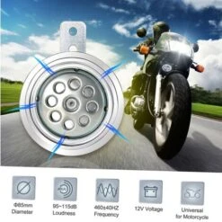 Premier® Haut-parleur De Klaxon électrique De Moto Universel Super Fort De Φ85mm 12V 110db -Legrand || Schneider® Soldes Boutique 63765508 4