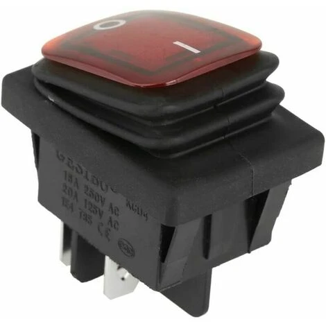 Interrupteur 4 Broches ON-OFF - Bascule Pièces/jeu Noir étanche 2 Positions Lampe Rouge Vert 3 Interrupteur 4 Broches ON-OFF - Bascule Pièces/jeu Noir étanche 2 Positions Lampe Rouge Vert – Image 3