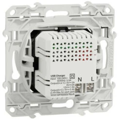 Schneider® Odace - Prise USB Double - Charge Rapide - Type A+C - Blanc - 18W - 3,4A (S520219) 5 Schneider® Odace - Prise USB Double - Charge Rapide - Type A+C - Blanc - 18W - 3,4A (S520219) -Legrand || Schneider® Soldes Boutique 64174557 3