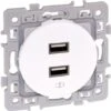 EUROHM SQUARE PRISE USB DOUBLE 2000 MA BLANC - 60229