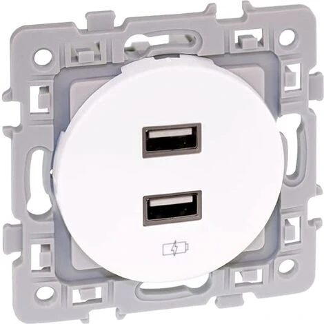 EUROHM SQUARE PRISE USB DOUBLE 2000 MA BLANC - 60229 1 EUROHM SQUARE PRISE USB DOUBLE 2000 MA BLANC - 60229