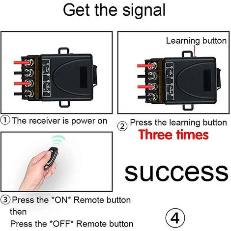 Commutateur De Télécommande Haute Puissance Sans Fil 433 MHz, Lumière De Télécommande AC 220 V/240 V/110 V 30 A Rf Cisea 4 Commutateur De Télécommande Haute Puissance Sans Fil 433 MHz, Lumière De Télécommande AC 220 V/240 V/110 V 30 A Rf Cisea – Image 4