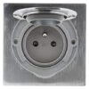 Prise De Sol 16A 2P+T Finition Alu Brossé - IP55 Avec Boîte D'installation