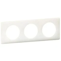Legrand Plaque Céliane Laqué 3 Postes - Finition Blanc - 066633
