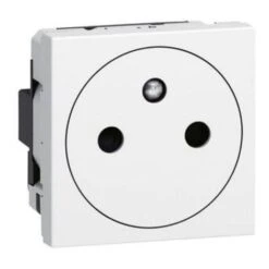 Legrand Prise De Courant 2P+T Surface Mosaic 2 Modules Avec Connexion Par Bornes Automatiques - Blanc - 077111L