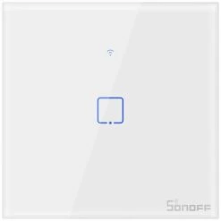 Interrupteur Mural Intelligent,Sonoff Interrupteur Connecté WiFi Sans Fil,Compatible Avec Alexa,Google Home Et IFTTT,Interrupteur Tactile Avec Contrôle à Distance Et Fonction De Temps(1 Gang)