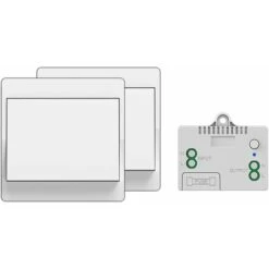 Interrupteur Sans Fil Autoalimenté, Sans Pile, Télécommande Sans Fil Pour Les Lumières Et Appareils électriques, étanche Et Sûr, Pouvant être Installé Directement Dans Une Salle De Bain, Etc. (1 To 2)