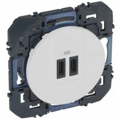 Legrand Double Prise USB 3A Type C à Composer Dooxie - Blanc