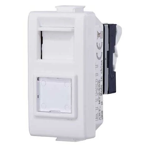 Prise RJ45 Catégorie 6 UTP Compatible Bticino Matix Couleur Blanc 1 Prise RJ45 Catégorie 6 UTP Compatible Bticino Matix Couleur Blanc