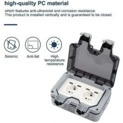 GP Prise De Jardin Prise Extérieure Prise Murale USB 16A Prise De Charge étanche à La Pluie -Legrand || Schneider® Soldes Boutique 70542845 3