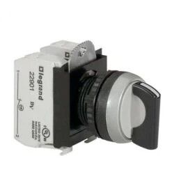 Legrand 023731 - Osmoz - Bouton Noir Tournant à Manette - 3 PoSitions Fixes - Non Lum.