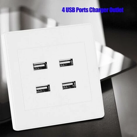 MSBD Prise Murale 110250V, 4 Ports USB DC 5V (blanc) 4 MSBD Prise Murale 110250V, 4 Ports USB DC 5V (blanc) – Image 4