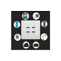 MSBD Prise Murale 110250V, 4 Ports USB DC 5V (blanc) 9 MSBD Prise Murale 110250V, 4 Ports USB DC 5V (blanc) -Legrand || Schneider® Soldes Boutique 73214728 5