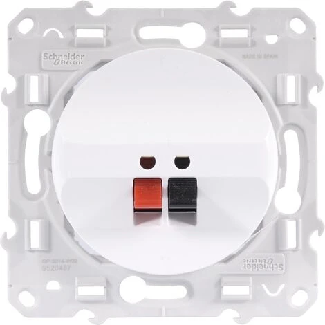 Schneider® PRISE HAUT-PARLEUR ODACE SCHNEIDER BLANC RAL 9003 S520487 1 Schneider® PRISE HAUT-PARLEUR ODACE SCHNEIDER BLANC RAL 9003 S520487