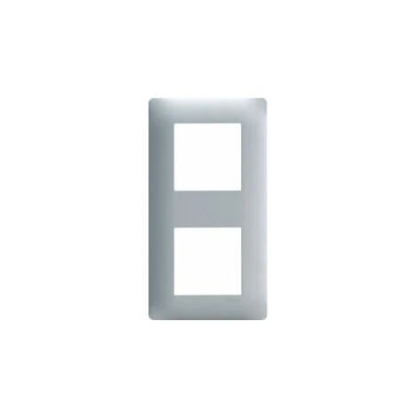 Plaque De Finition 2 Postes - Essensya - Titane - WE492 - Hager 1 Plaque De Finition 2 Postes - Essensya - Titane - WE492 - Hager