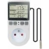 Prise Thermostat Regulateur De Température Numérique Chauffage Refroidissement Avec Sonde, LCD Prise Contrôleur De Température Minuteur Pour Aquarium Incubateur Serre